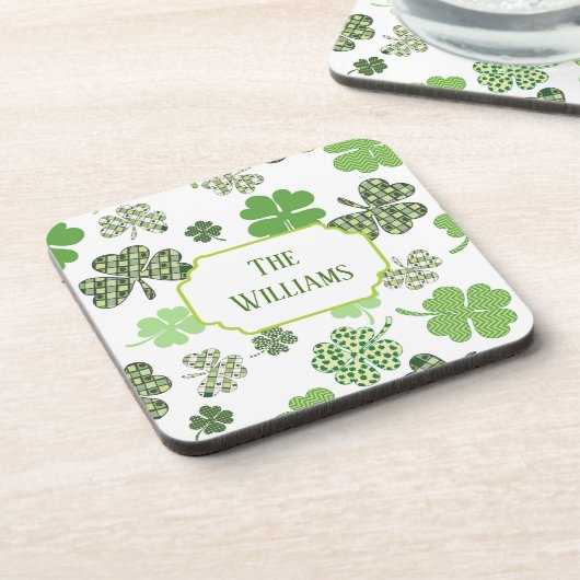 Buitengewone Shamrock Bier Onderzetter (Linkerzijde)