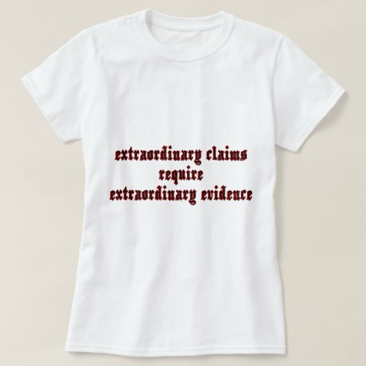 Buitengewone vorderingen t-shirt (Design voorkant)