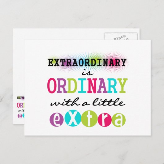 Buitengewoon Briefkaart (Voorkant / Achterkant)