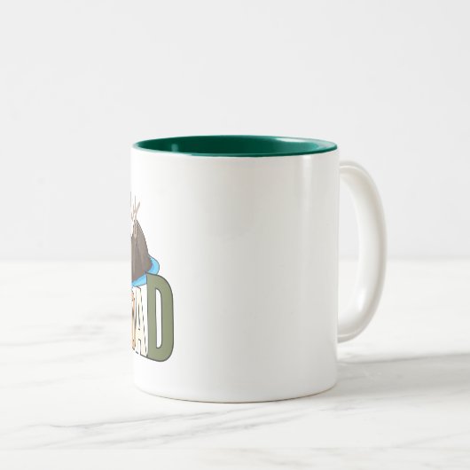 Buitengewoon cool Dad Otter Pun Funny Vaderdag Tweekleurige Koffiemok (Voorkant rechts)