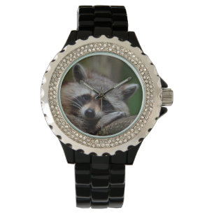Buitengewoon Cute Baby Raccoon Horloge