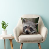 Buitengewoon Cute Baby Raccoon Kussen (Stoel)