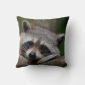 Buitengewoon Cute Baby Raccoon Kussen (Achterkant)