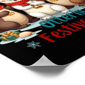 Buitengewoon feestelijke leuke kerst otter dieren poster (Hoek)