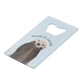 Buitengewoon geweldige woordspeling met Schattigee Creditkaart Flessenopener (Voorkant Gekanteld)