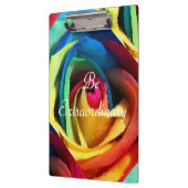 Buitengewoon of kunstmatig Roos voor regenboog Klembord (Links)