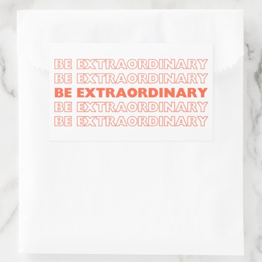 Buitengewoon Rechthoekige Sticker (Tas)