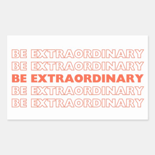 Buitengewoon Rechthoekige Sticker (Voorkant)