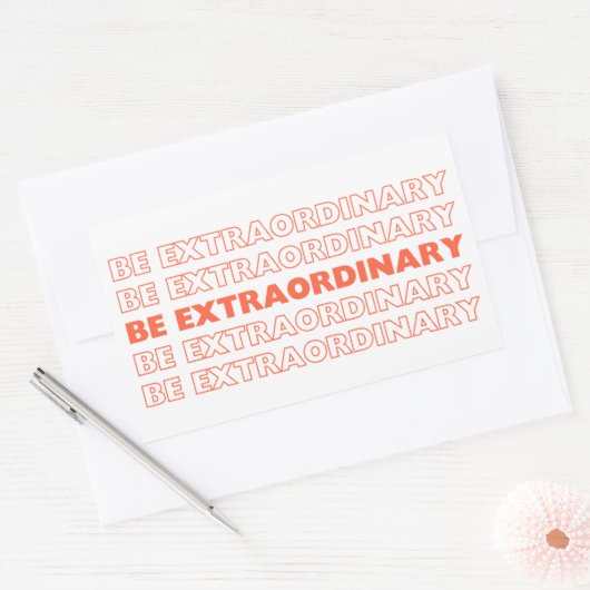 Buitengewoon Rechthoekige Sticker (Envelop)