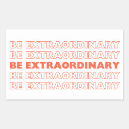 Buitengewoon Rechthoekige Sticker