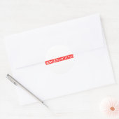Buitengewoon stempel ronde sticker (Envelop)