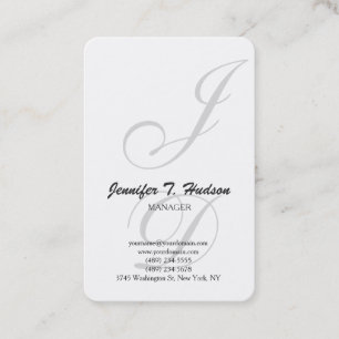 Buitengewoon trendy klassiek script monogram visitekaartje