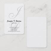Buitengewoon trendy klassiek script monogram visitekaartje (Voorkant / Achterkant)