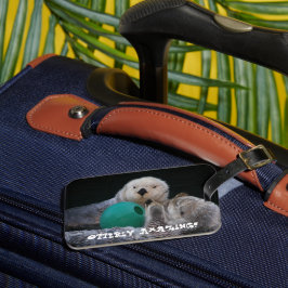 Buitengewoon verbazingwekkende Zee otters Bagagelabel
