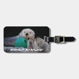 Buitengewoon verbazingwekkende Zee otters Bagagelabel