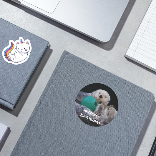 Buitengewoon verbazingwekkende Zee otters Ronde Sticker