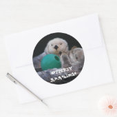 Buitengewoon verbazingwekkende Zee otters Ronde Sticker (Envelop)