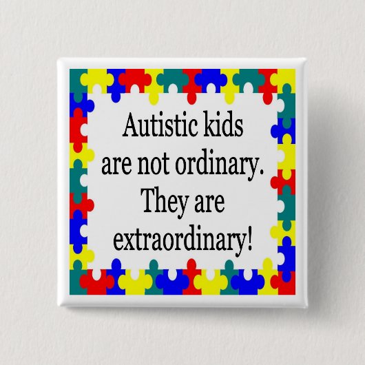 Buitengewoon Vierkante Button 5,1 Cm (Voorkant)