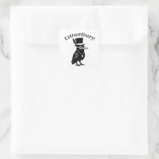 Buitengewoon! Vierkante sticker  (Tas)