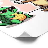 Buitengewoon wakker - schattige dierenwoordspeling poster (Hoek)