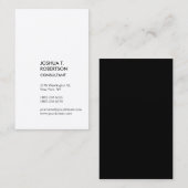 Buitengewoon, zwart, wit, modern, stijlvol visitekaartje (Voorkant / Achterkant)