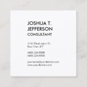 Buitengewoon zwart, wit, stijlvol vierkante visitekaartje (Voorkant)