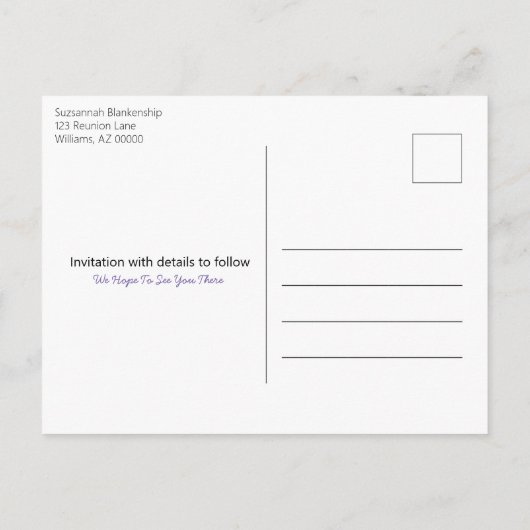 Buitengezinshereniging sparen de datum Sjabloon (Achterkant)