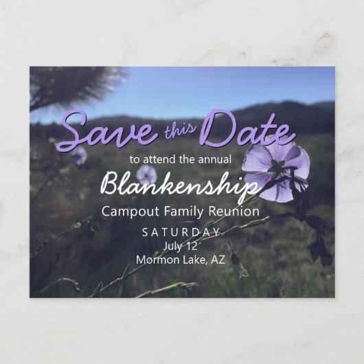 Buitengezinshereniging sparen de datum Sjabloon (Voorkant)