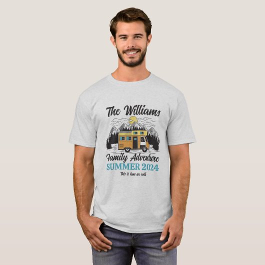  buitengezinskammer RV Van Road Trip T-shirt (Voorkant volledig)