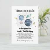 Buitengheidstijd Capsule Eerste verjaardag Kaart (Staand voorkant)