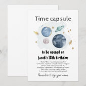 Buitengheidstijd Capsule Eerste verjaardag Kaart (Voorkant / Achterkant)