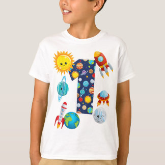 Buitengoosterplijn 1 jaar oude 1e verjaardag P T-shirt