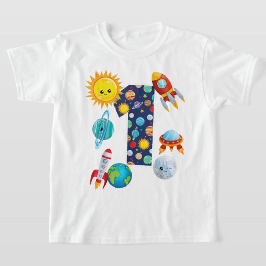 Buitengoosterplijn 1 jaar oude 1e verjaardag P T-shirt (Laagn)