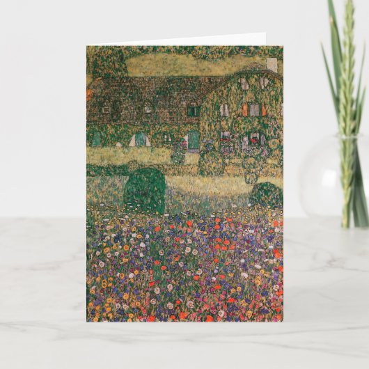 Buitenhuis door Attersee, c.1914 Kaart (Voorkant)