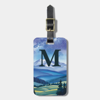 Buitenissige bergtrek stijlvolle chique monogram t bagagelabel