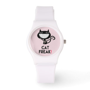 Buitenissige kat! Het Roze Kind van de pret Horloge
