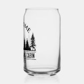 Buitenkamp Gepersonaliseerde Familie Cabine Naam Blikvorm Glas (Links)