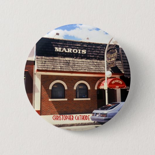 buitenkant2, CHRISTOPHER CATHODE Ronde Button 5,7 Cm (Voorkant)