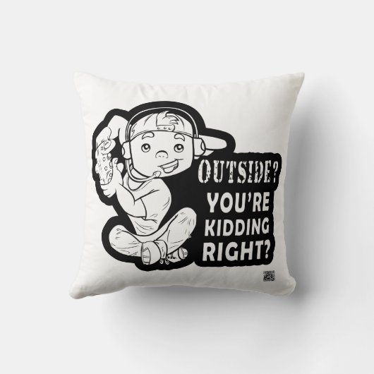 Buitenkant? Je hebt het juiste grappige gameontwer Kussen (Achterkant)