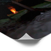 Buitenkast in de winter van Aurora Poster (Hoek)