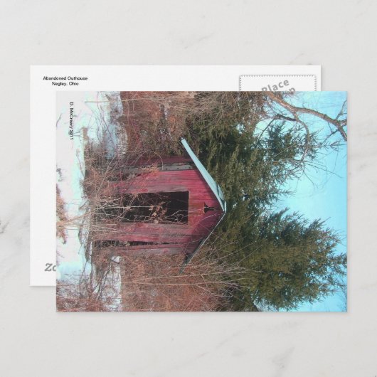 Buitenkast verlaten Briefkaart (Voorkant / Achterkant)