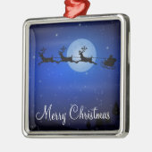 Buitenkerstversiering - Kerstman en rendieren Metalen Ornament (Links)