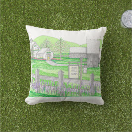Buitenkussen; Boerderij met Groen Buitenkussen