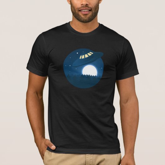 Buitenlands ruimteschip landt t-shirt (Voorkant)