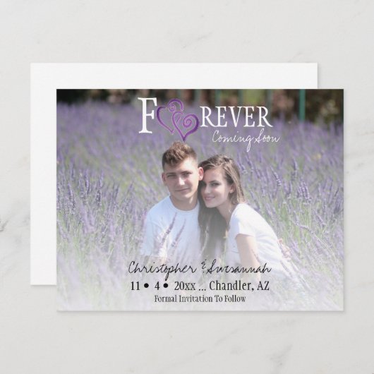 BUITENLANDSE BEWAART U de datum waarop Paars verbo Aankondiging (Voorkant / Achterkant)