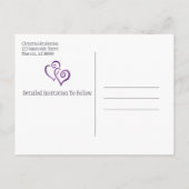 BUITENLANDSE BEWAART U de datum waarop Paars verbo Aankondigingskaart (Achterkant)