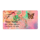 BUITENLANDSE BUITENVERPAKKING, roze groen Etiket (Voorkant)