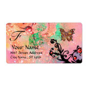 BUITENLANDSE BUITENVERPAKKING, roze groen Etiket (Voorkant)