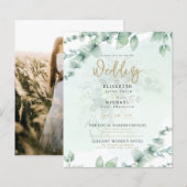 BUITENLANDSE Eucalyptus Wedding INVITE (Voorkant / Achterkant)