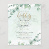 BUITENLANDSE Eucalyptus Wedding INVITE (Voorkant)